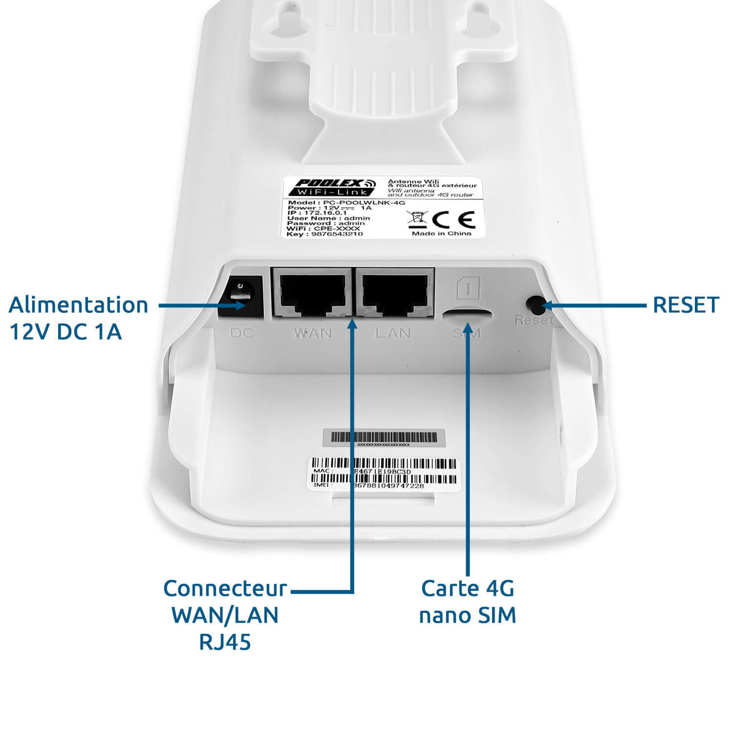 Poolex WiFi-Link connectique